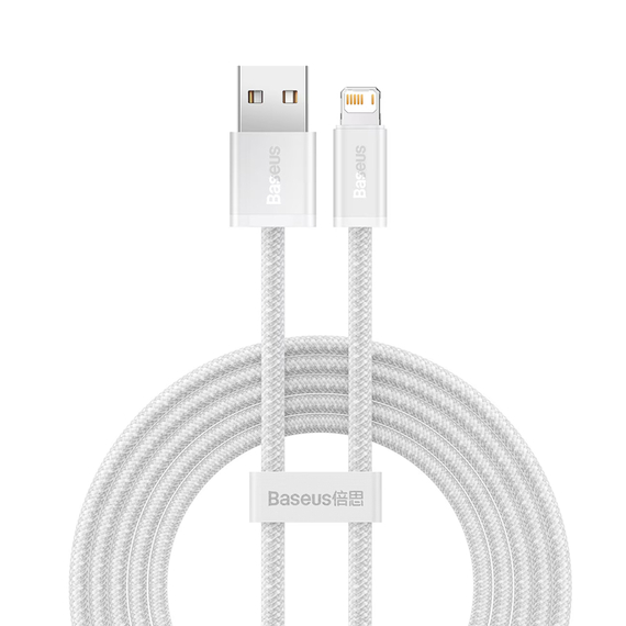 Baseus Cable USB-A to Lightning 2,4A, 2m, Dynamic Series, White