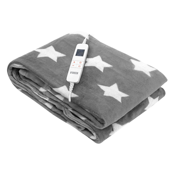 NOVEEN Electric Heated Blanket EB750 Grey Star 180x160 cm