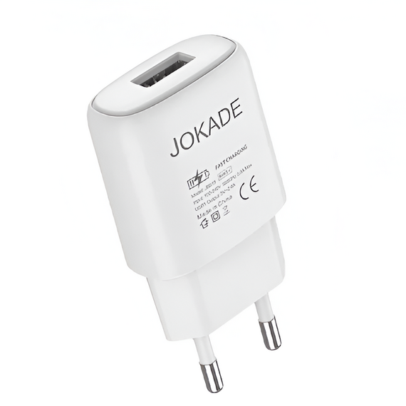 Jokade Wall Charger Single Port 3A Zuochong, White