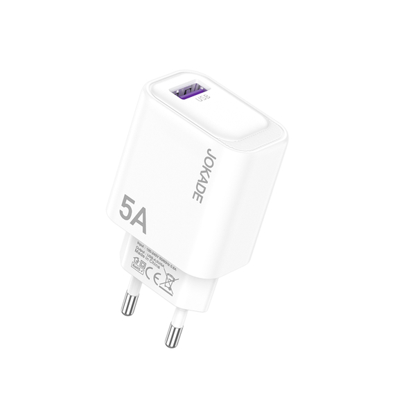 Jokade Wall Charger 1*USB-A 5A JB130, White