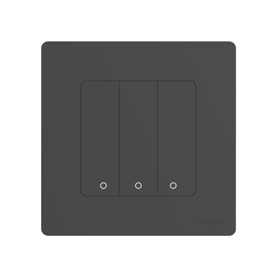 Moes Zigbee Star Ring Smart Push Button Swicth 3 Gang CR2032, Grey