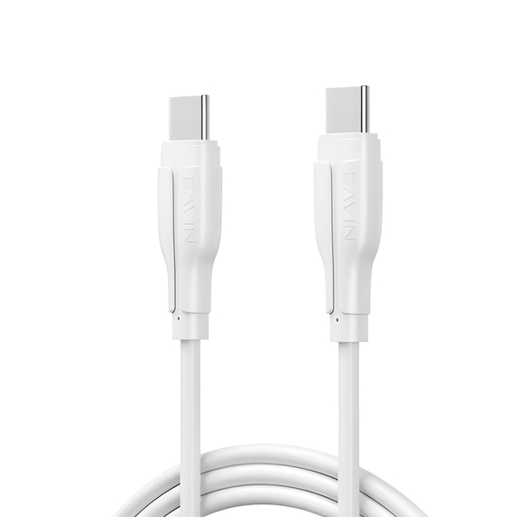 BAVIN Charging & Data Cable Type-C to Type-C, TPE, 1m, 60W, White