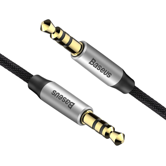 Baseus Cable Audio/AUX 3.5mm Male to 3.5mm Male, Nylon Braided,1.0m, Yiven, Black, 2 image