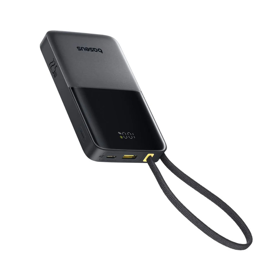Baseus Power Bank 10000mAh 22.5W with Cable Type-C 0.3m, EnerFill FC51 Bipow2 Pro Digital Display , Cosmic Black, 2 image