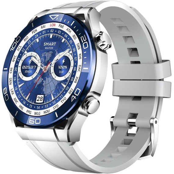 Charome Smart Watch HD Call T11 Amoled Display, Silver