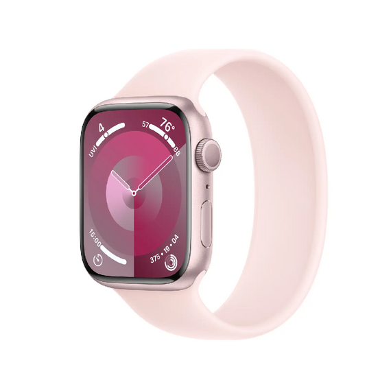 Apple Watch Series 9 GPS 41mm Pink Aluminum Case with Light Pink Solo Loop MR9N3 MR9N3