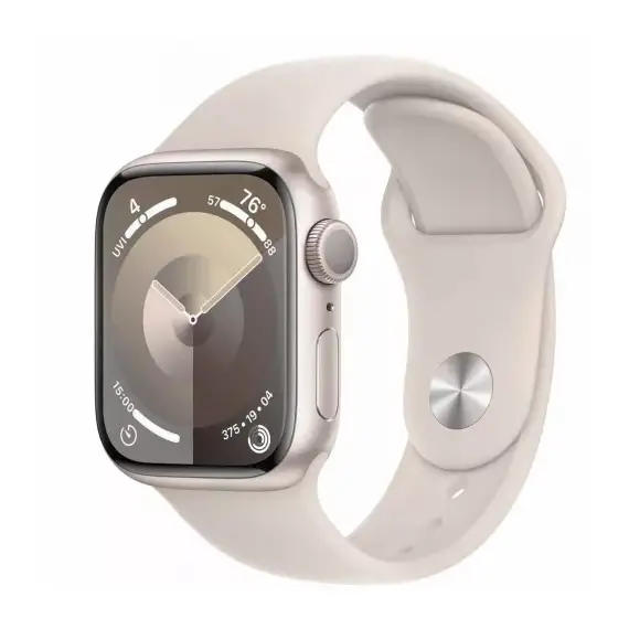 Apple Watch Series 9 41mm Starlight Aluminium Case with Starlight Sport Band M/L MR8U3