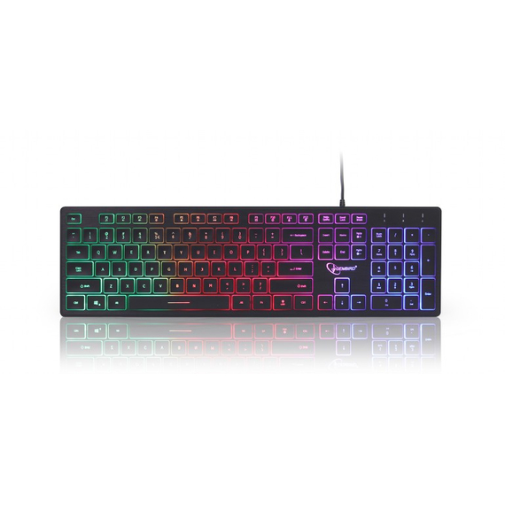 Tastatură Gembird KB-UML-02 ”Rainbow”, USB, Black