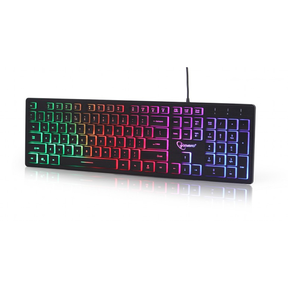 Tastatură Gembird KB-UML-02 ”Rainbow”, USB, Black, 2 image