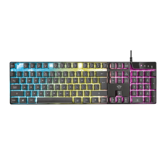 Tastatură Gaming Trust GXT 835, Backlight (RGB),USB, Black, 3 image