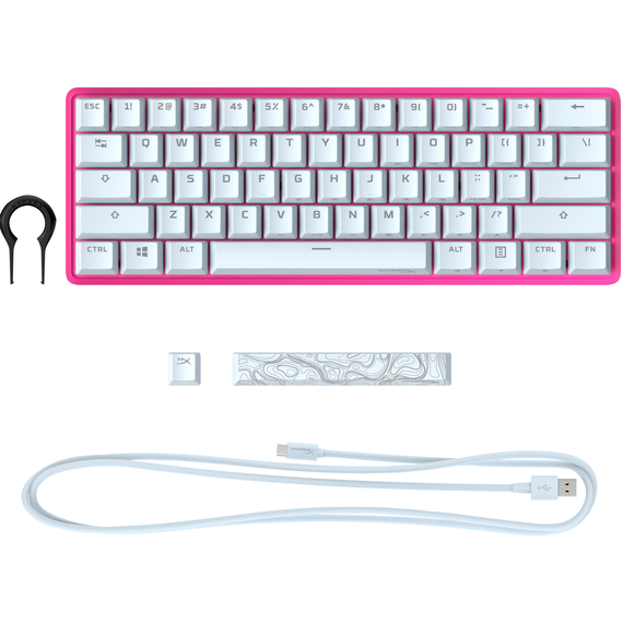 Tastatură Gaming HYPERX Alloy Origins 60, HX Red key switch, Pink, 3 image