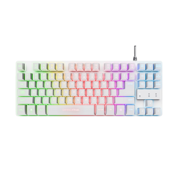 Tastatură Gaming Trust GXT 833 Thado, USB, White