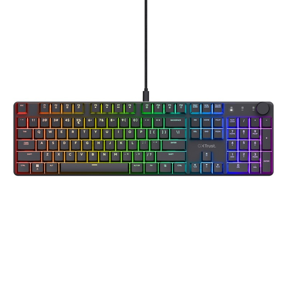 Tastatură Gaming TrustGXT 866 TORIX, USB, Black
