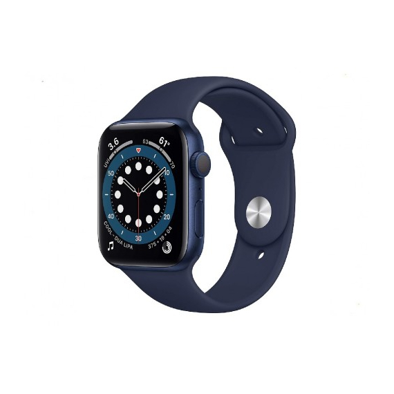 Apple Watch Series 6 44mm/Blue Aluminium Case With Deep Navy Sport Band, M00J3 GPS