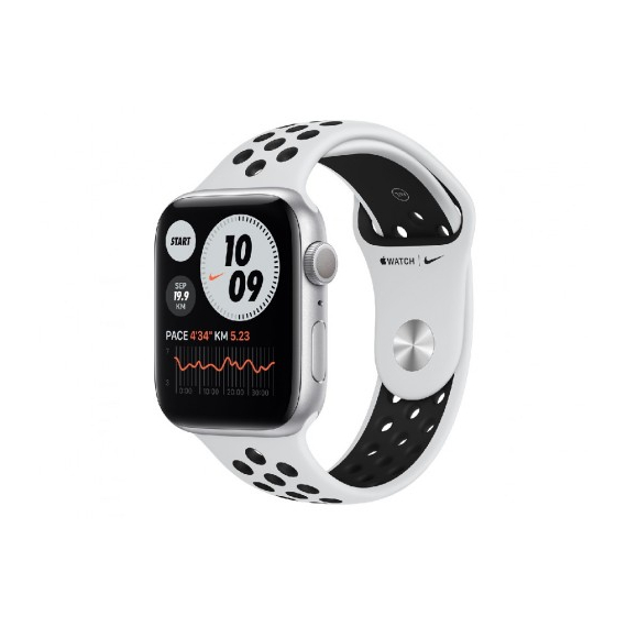 Apple Watch Series 6 44mm Aluminium Case with Pure Platinum/Black Nike Sport, MG293 GPS