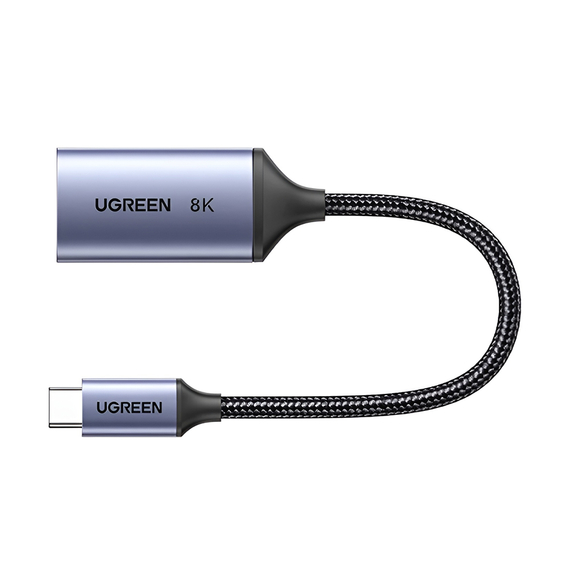UGREEN Video Adapter USB-C Male to DP Female 8K@60Hz 0.1m | CM654, Gray, 2 image