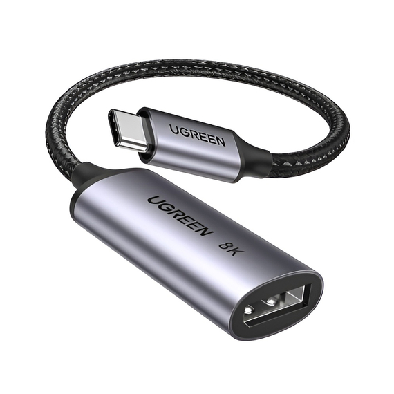 UGREEN Video Adapter USB-C Male to DP Female 8K@60Hz 0.1m | CM654, Gray