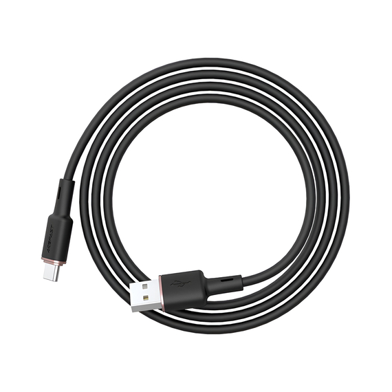 Acefast Cable USB to Type-C 3A 1.2m Alloy Silicone, Black, 2 image