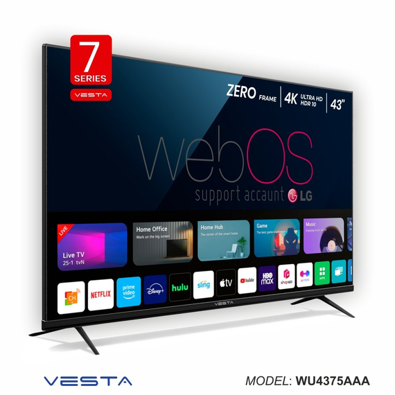 43" LED TV Vesta WU4375AAA, Black