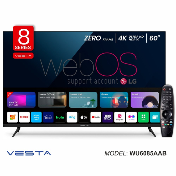 60" LED TV Vesta WU6085AAB(MR20GA), Black