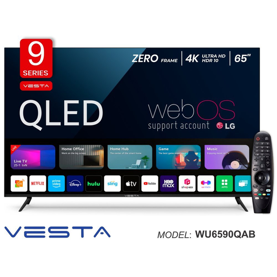 65" LED TV Vesta WU6590QAB(MR20GA), Black