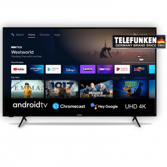 55" LED TV Telefunken 55UA9300, Black