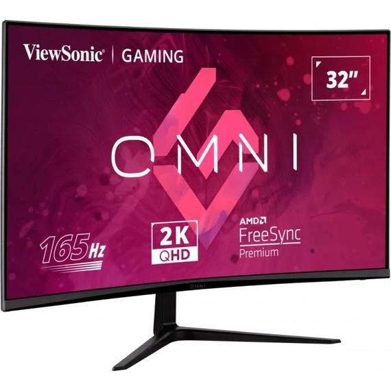 31.5” Gaming Monitor VIEWSONIC VX3218C-2K / 2K / Curved / 1ms / 165Hz / Black, 3 image