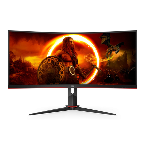 34.0” Gaming Monitor AOC CU34G2XP/BK/ Curved/ 4K/ 1ms/ 180Hz/ Black