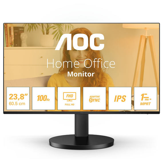 23.8” Monitor AOC 24B3HA2 / 1ms / 100Hz / Black
