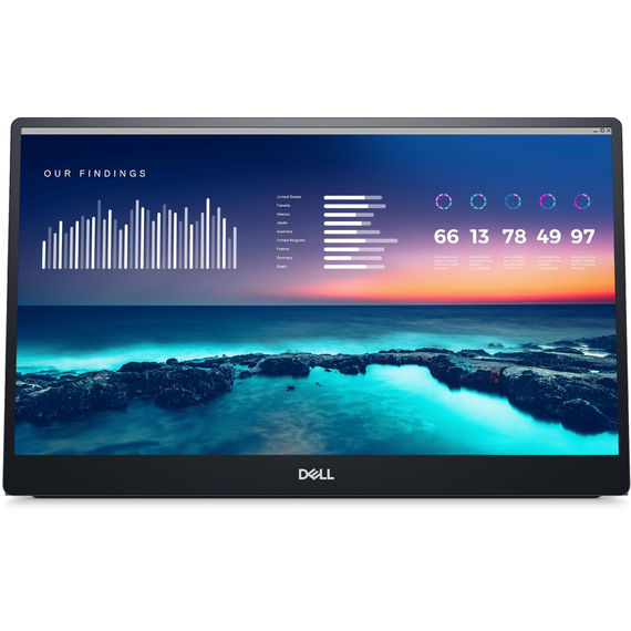 14.0” Monitor Portabil DELL P1424H / 6ms / FHD / Black