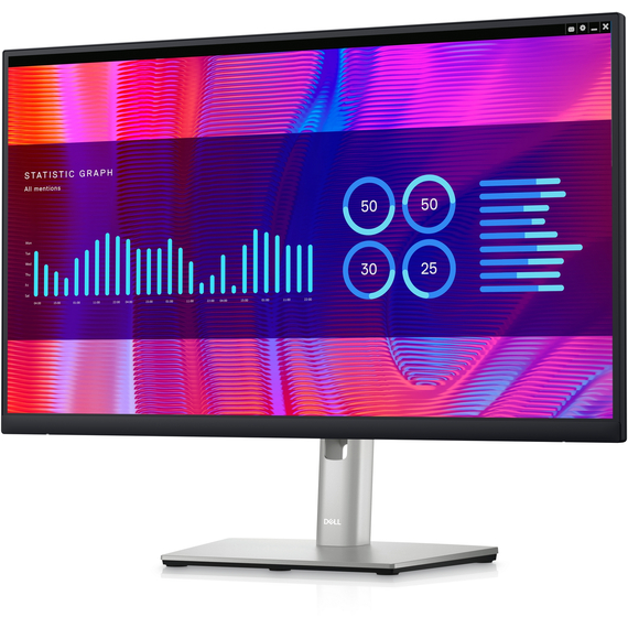 23.8” Monitor DELL P2423DE / 5ms / QHD / Black/Silver, 3 image