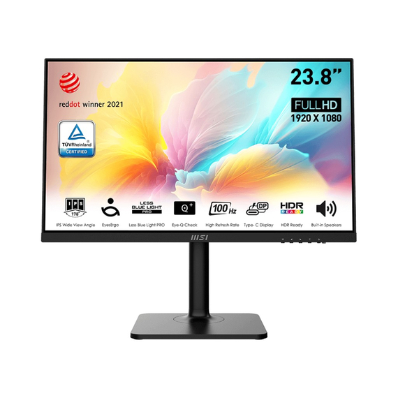 23.8” Monitor MSI Modern MD2412P/ 1ms/ 100Hz/ Black