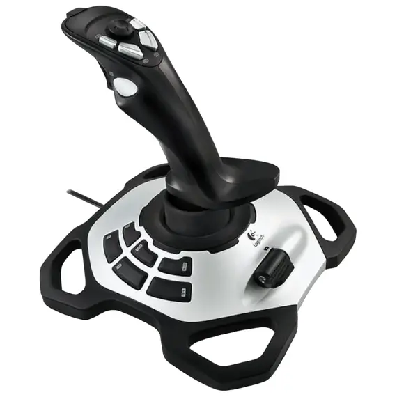 Joystick pentru jocuri Logitech Extreme 3D Pro, Silver