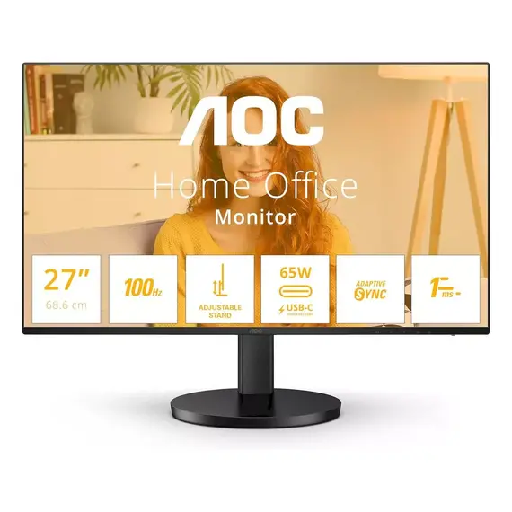 27.0” Monitor AOC Q27B3CF2/ QHD/ 4ms/ 100Hz/ Black