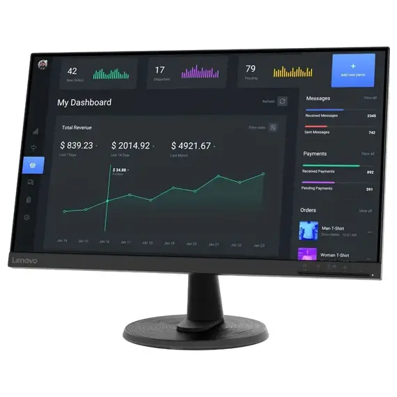 23,8" Monitor Lenovo C24-40 / VA 1920x1080 FHD / Black, 8 image