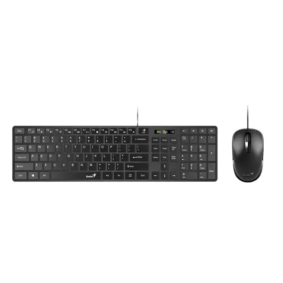 Tastatură + Mouse Genius SlimStar C126, USB, Black