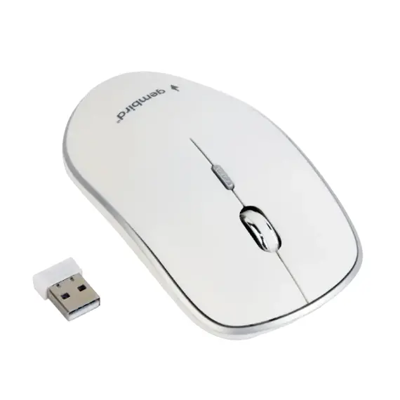 Wireless Mouse Gembird MUSW-4B-01-W, White, 3 image