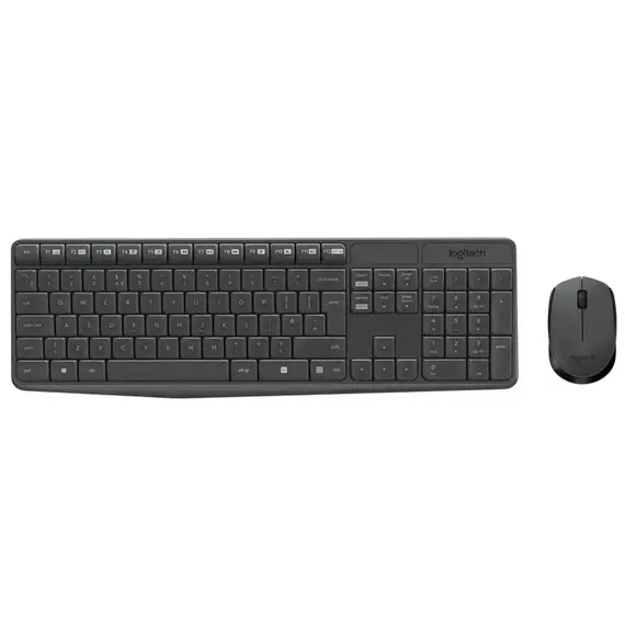 Tastatură + Mouse Wireless Logitech MK235, Gray