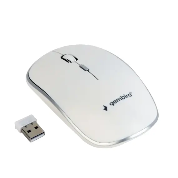 Wireless Mouse Gembird MUSW-4B-01-W, White, 2 image
