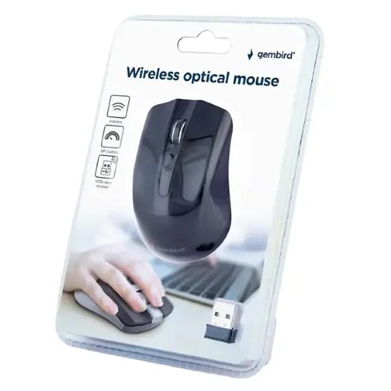 Wireless Mouse Gembird MUSW-4B-04, Black, 4 image
