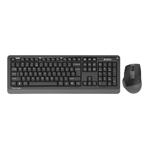 Tastatură + Mouse Wireless A4Tech FG1035, Black / Gray