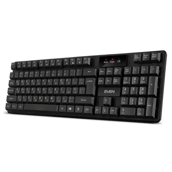 Tastatură Wireless SVEN KB-C2300W, Black, 5 image