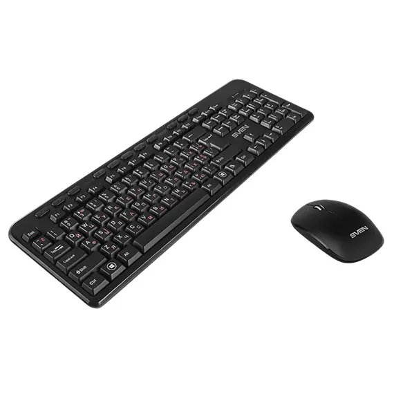 Tastatură + Mouse Wireless SVEN KB-C3200W, Black, 19 image