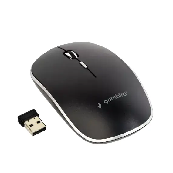 Wireless Mouse Gembird MUSW-4BS-01, Black, 3 image