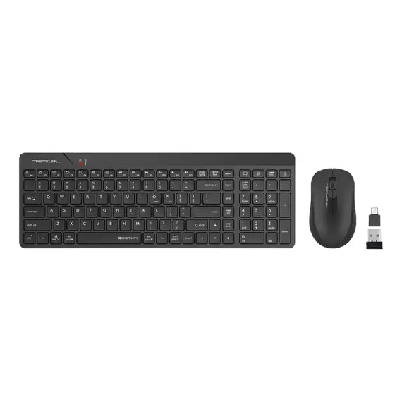 Tastatură + Mouse Wireless A4Tech FG2300 Air, Black / Gray, 6 image