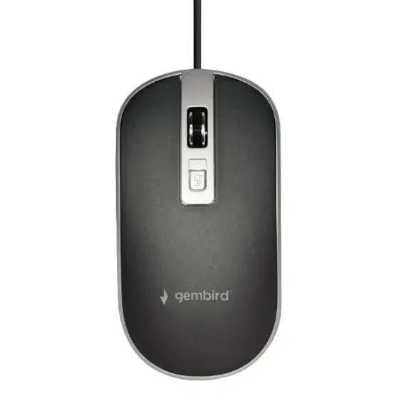 Mouse Gembird MUS-4B-06-BS, Black/Silver