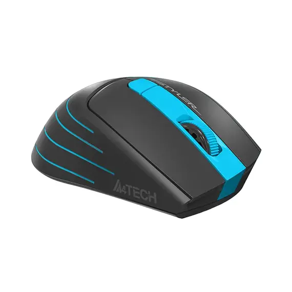 Wireless Mouse A4Tech FG30S, Grey/Blue, 2 image