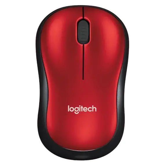 Wireless Mouse Logitech M185, Red