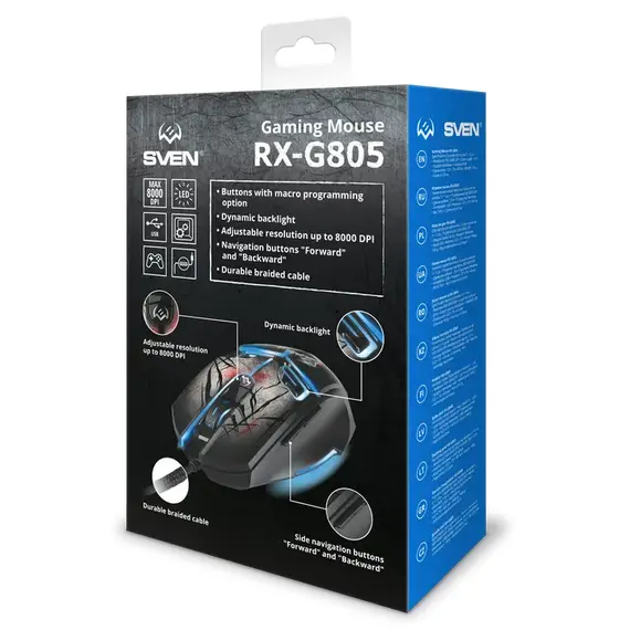 Gaming Mouse SVEN RX-G805, USB, Black, 14 image