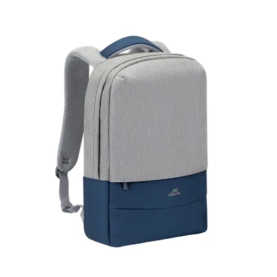 Rucsac pentru Laptop RivaCase Prater, 15.6", Poliester, Gray/Blue, 10 image